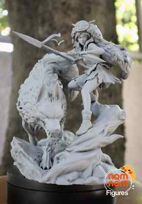 Prinzessin Mononoke, 178mm/75mm, Namensfiguren, 3D Druck Figur zum Bemalen