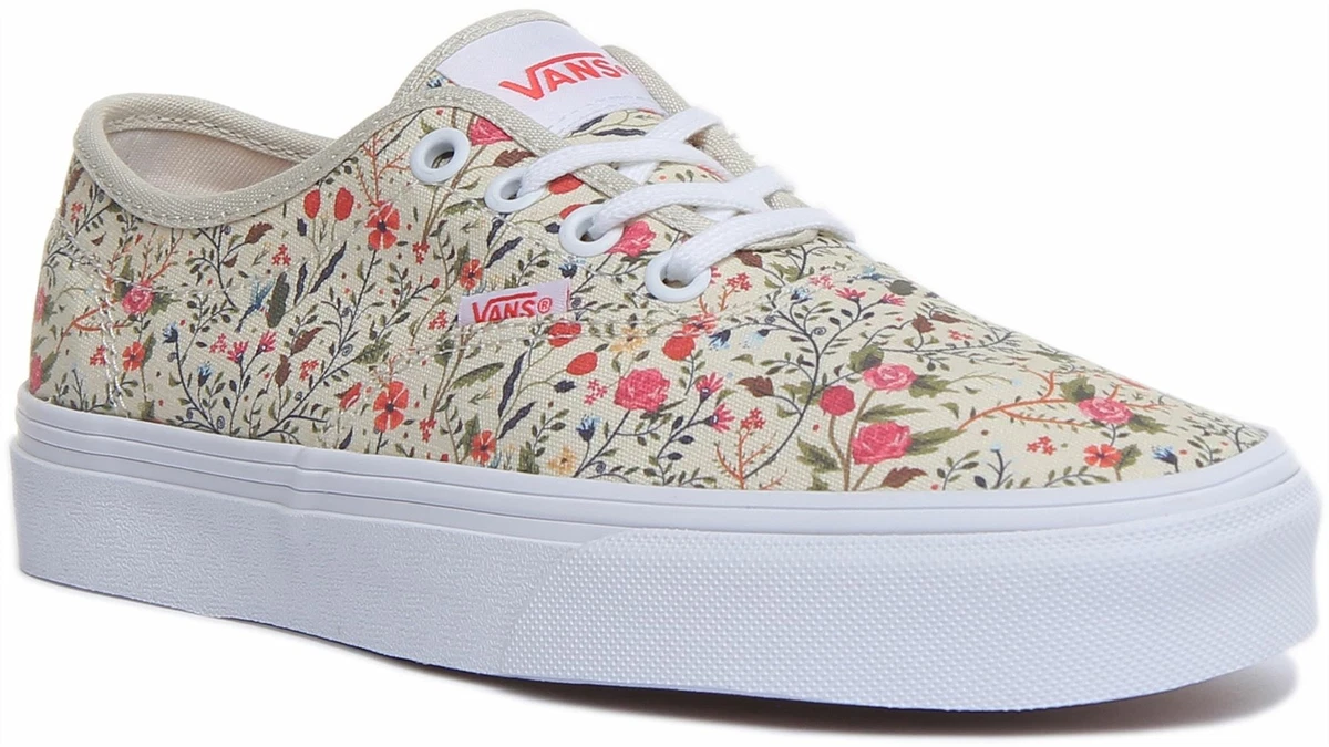 Vans Womens Doheny In Floral Beige Print Lace up Trainer Size UK 3 8
