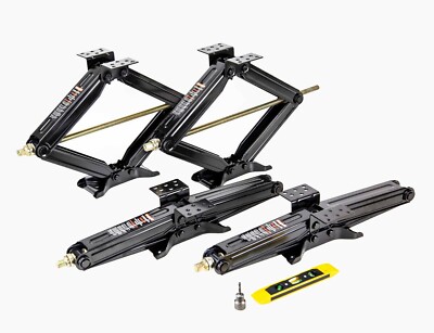 Set 4 Rockman RV Camper Stabilizer Jacks Leveling Scissor Jacks Kit 24'' 7500lbs