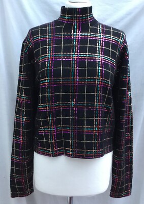 Vintage St. John Evening Black Jewelled Jacket Top Beaded Sequins Party UK 10/12