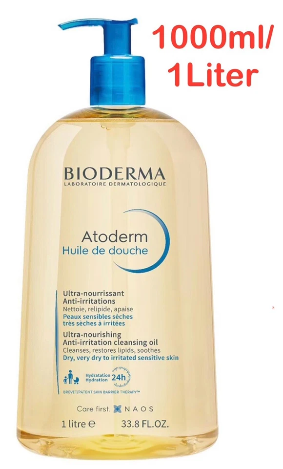 Bioderma Atoderm Ultra Nourishing Shower Oil 1 Litre - Dry & Sensitive Skin