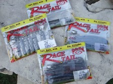 Lot of 4 Packages of Rage Tail Bait, Some Open Packages Aprox. 20 Pieces