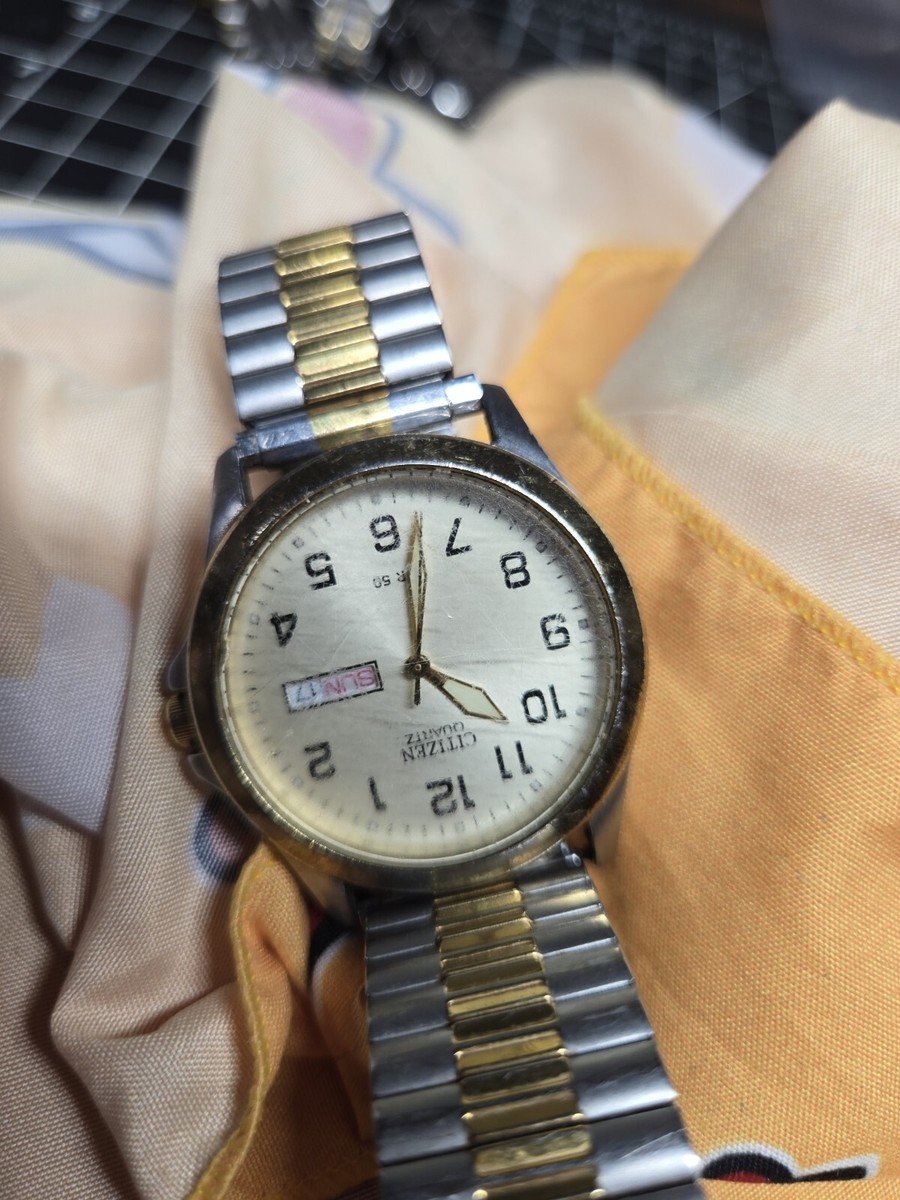 Citizen Men's Watch Day & Date Model 1102-S056039 Working gold