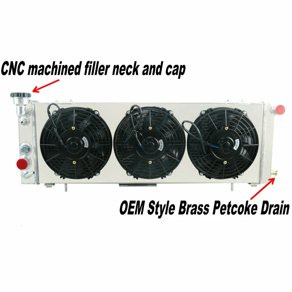 4Row Radiator+Fan Shroud+Relay For 1991-2001 Jeep Cherokee XJ/Comanche 2.5L 4.0L Foto 4 de 4