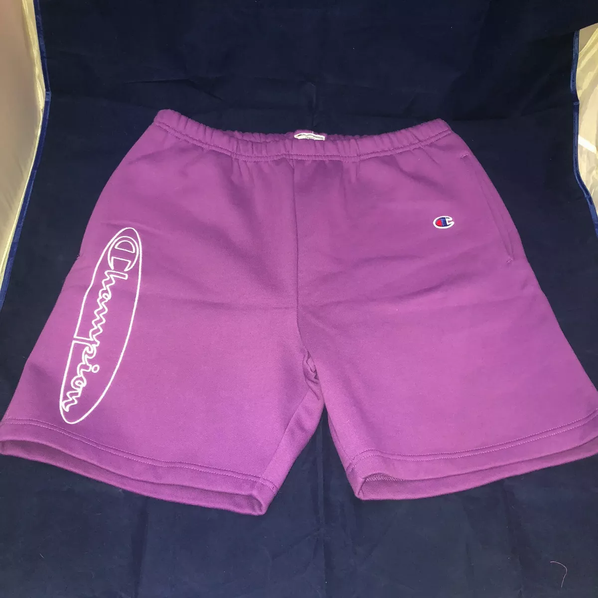 Supreme Champion Outline Sweat short Purple Size Small In Hand Fast Shipping