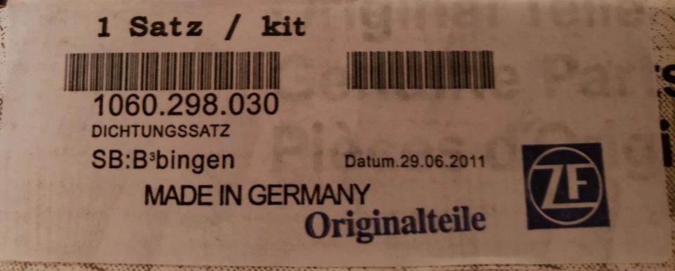 ZF5HP19 Transmission Overhaul Rebuild Kit (RWD 97-2005) BMW ( ZF519-02-01) - Image 3 of 3