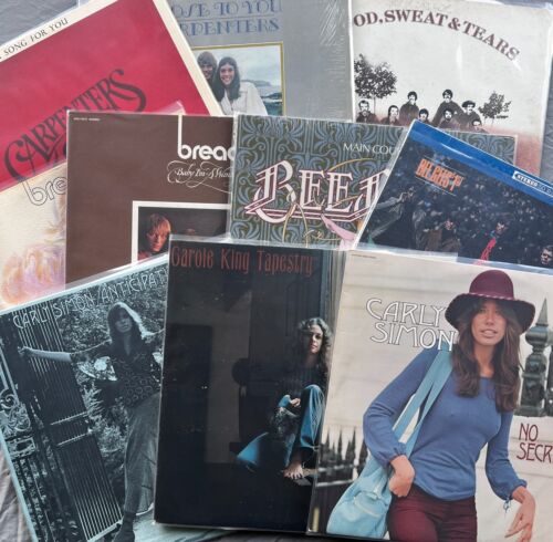 (10) Album Pop/Rock Vinyl Lot bee gees bread carpenters US First Press LP