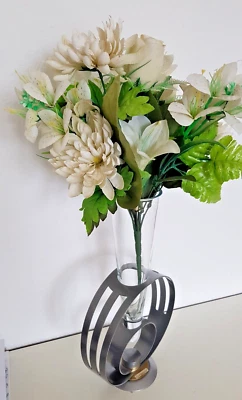 Vase Blumenvase Blumen glas weiß formano Konvolut - Bild 1 von 4
