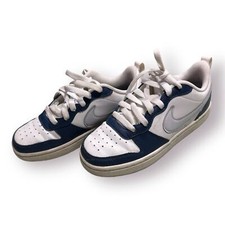 Nike Court Borough Low 2 GS White/Navy Sz 3.5Y BQ5448 107