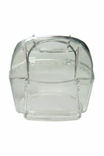 3 Pk No-Mess Bird Cage Feeder Covered Hopper Cups Parakeet Budgie Parrotlet