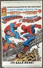 (1976) DC/MARVEL SUPERMAN VS AMAZING SPIDER-MAN WINDOW CLING PROMO POSTER! RARE!