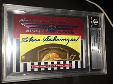 CHARLES GEHRINGER 2010 Leaf Sports Icons Update Cut Signature #15/21 HOF 1949