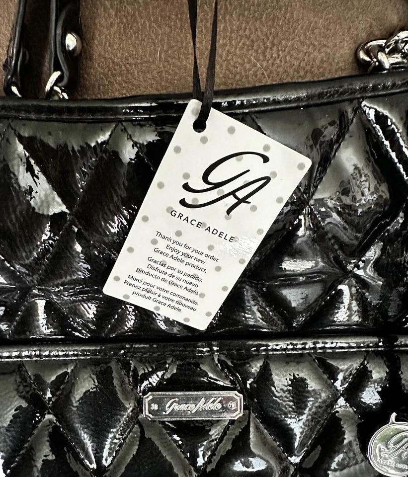 Bolso de Mano Grace Adele Elegante Negro Nuevo con Etiquetas Foto 2 de 4