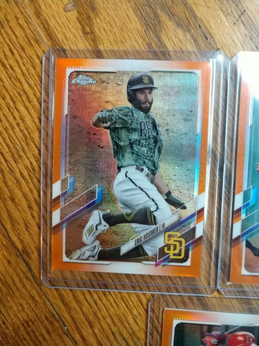 Lot (6) 2021 Topps Chrome /25 Orange Refractor Eric Hosmer Blake Snell Brinson - Picture 5 of 9