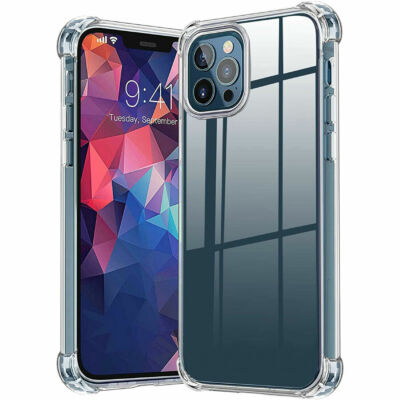For iPhone13 Pro Max Clear Case Shockproof Cover with Corner Bumpers wireless 
