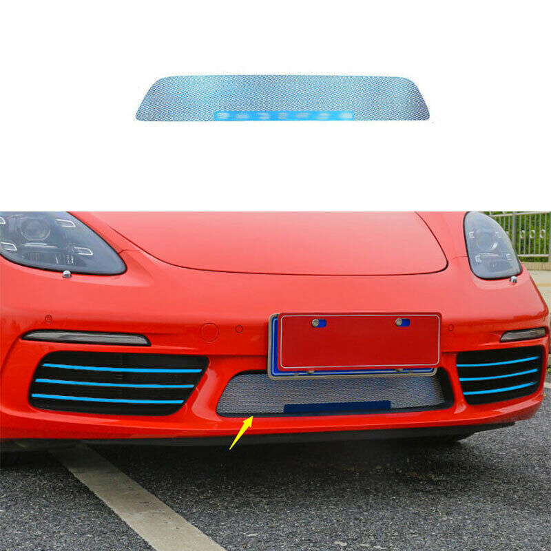 For Porsche 718 2016-2021 Blue Titanium Front Upper Bumper Mesh Grill Grille 1X