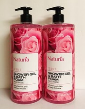  2 2-in-1 Shower Gel  Bath Foam with Rose 33.8 fl oz Each