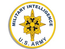 8 cm 2 adesivi sticker US Army Military Intelligence Insignia logo F3158