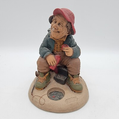 Rare Edition ICE FISHERMAN Sievers Clark gnome Signed 