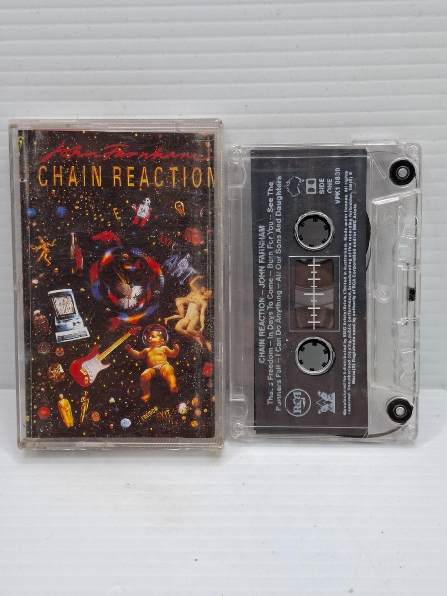 JOHN FARNHAM CHAIN REACTION MUSIC CASSETTE OZ SELLER UK