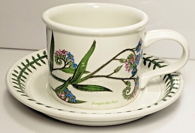 Portmeirion Botanic Garden Drum Flat Cup and Saucer Set Your Choice