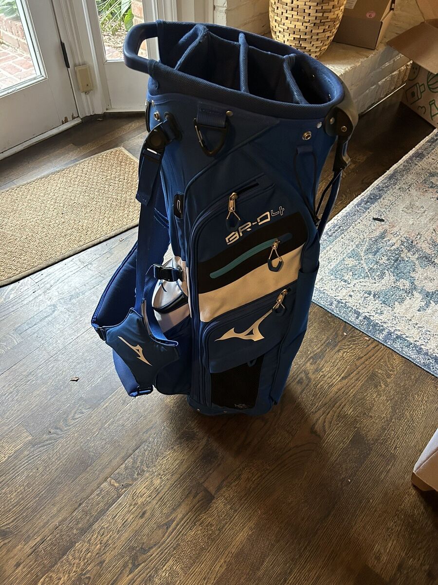 Mizuno BR-D4 Stand/Carry Bag, 6-Way Blue And White | eBay Mizuno BR-D4 Stand/Carry Bag, 6-Way Blue And White | eBay