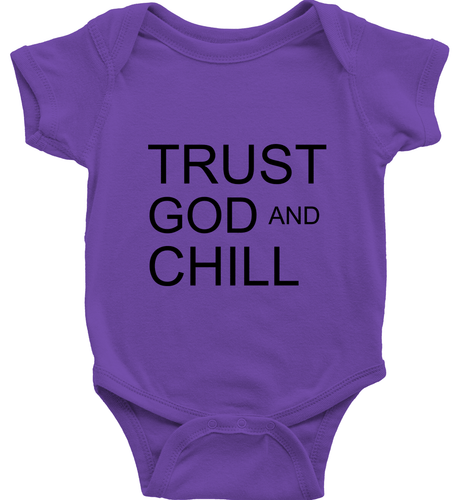 Toddler Kid Youth T-Shirt Baby Bodysuit Trust God and Chill Positive Graphic Tee - Picture 22 of 36