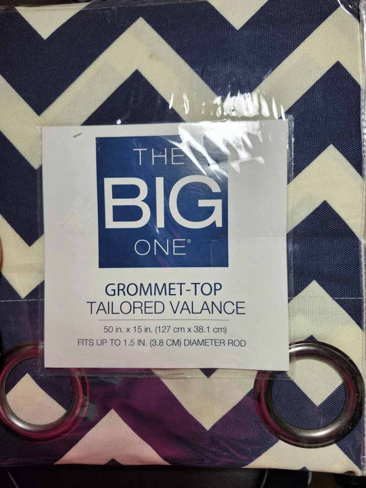 The Big One Grommet Top Tailored Valance 50in X 15in Two Pack Polyester - Image 4 of 4