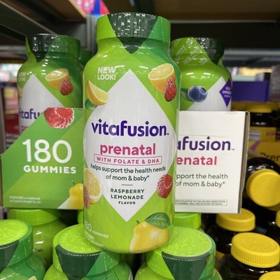 (1)Vitafusion PreNatal Gummy Vitamins, Raspberry Lemonade Flavor, 180 Gummies.
