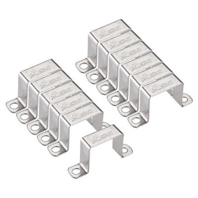 U Shape Connector Bracket 43 x 46mm 304 Stainless Steel 12pcs