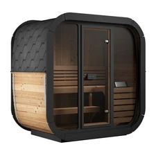 SaunaLife Cube-Series CL4G Outdoor Home Sauna – 2 Person