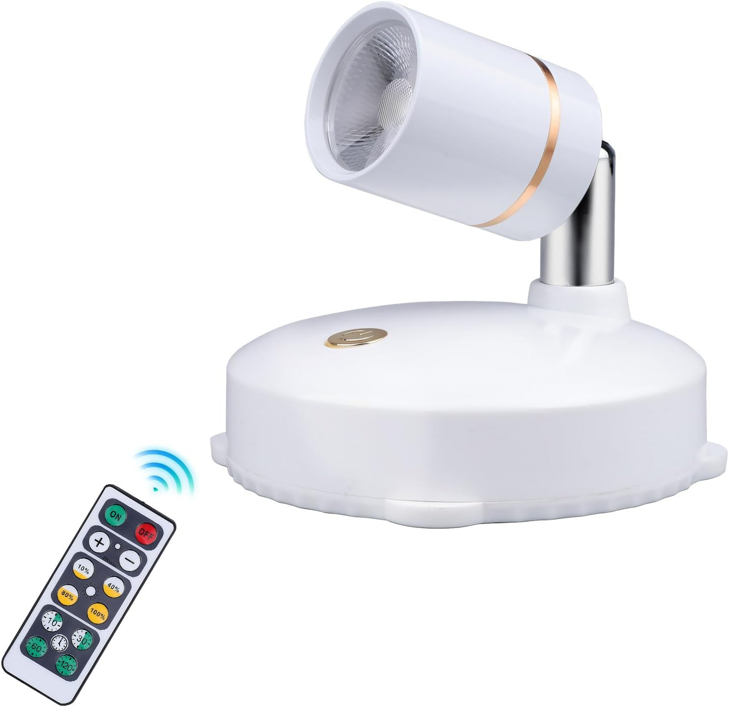 Illuminazione LED Quadri Wireless | Faretto Dimmerabile Rotabile Oro/Nero