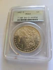 1882-S Morgan Silver Dollar, Old PCGS Gen 2.1 Fat Holder, MS-64