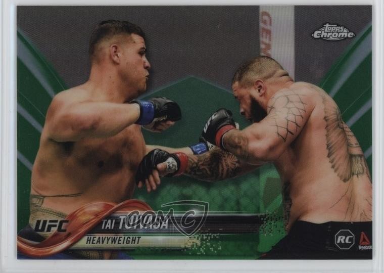 2018 Topps Chrome UFC Green Refractor /99 Tai Tuivasa #73 ls1