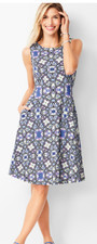 Talbots Edie Fit and Flare Dress Size Small Graduation, Wedding, Church