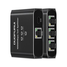 Ethernet Splitter 1 to 3 1000Mbps High Speed LAN Switch 3 Port USB Power