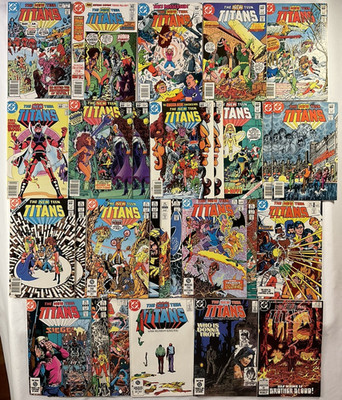 THE NEW TEEN TITANS 28 BOOK LOT - GEORGE PEREZ - DC COMICS 1982 - 13 NEWSSTANDS