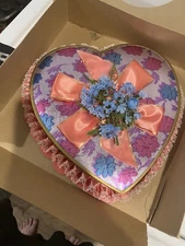 vintage valentines candy heart chocolate box