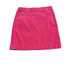 Vineyard Vines hot pink corduroy embroidered mini skirt girls size 8