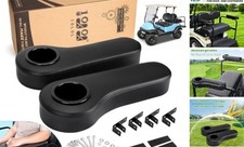 Golf Cart Rear Seat Kit Arm Rest Set with Cup Holder for Yamaha Black CLassic