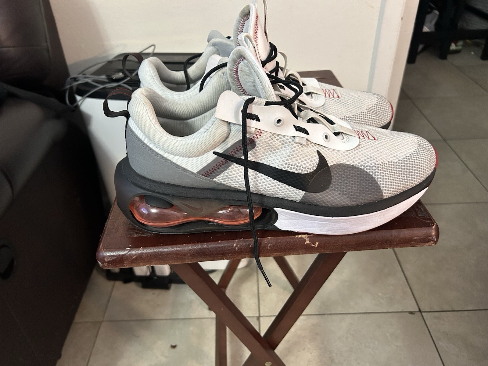 Air Max 270 Black White Red Size 15