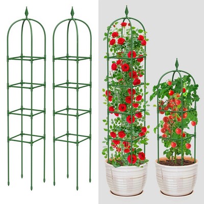 2-Pack 6FT Rustproof Garden Trellis for Climbing Plants - Heavy-Duty Support