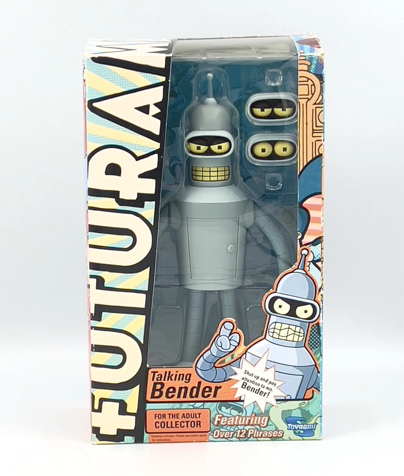 Figura Toynami Futurama Talking Bender 2011 12 frases ojos intercambiables NUEVO EN CAJA Foto 2 de 4