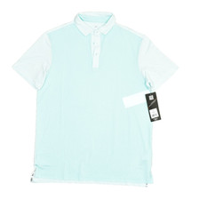 NEW HEAD GOLF Men's Regular Size M Ocean/White Polo Shirt