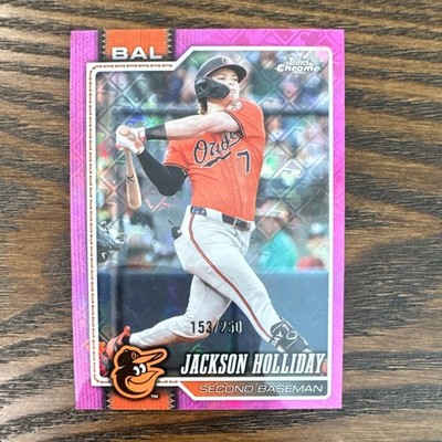 2026 Topps Chrome Jackson Holliday /250 Logofractor #136 Orioles