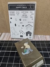 Stampin' Up HAPPY TAILS Stamp Set DOG BUILDER PUNCH PAW PRINT BEST FRIEND