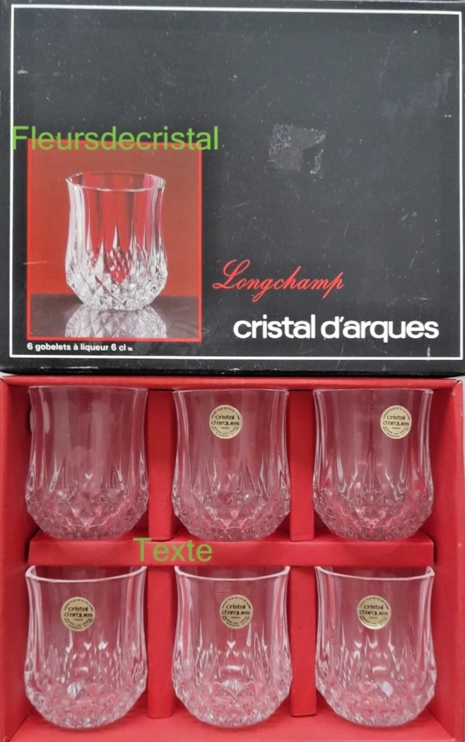 Lot De 6 Verres à Digestif En Cristal D'Arques - Petits Verres Apéritif Vintage