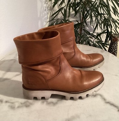 MELVIN & HAMILTON Damen Stiefeletten Boots Gr.38 Gina 14 Leder Hellbraun Natur