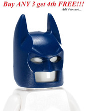    NEW Lego City Minifig DARK BLUE Hat Batman Mask Helmet Pointed Ears Cowl