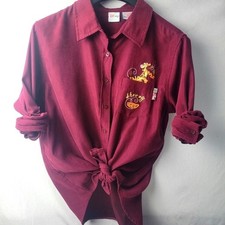 Vintage Disney Winnie the Pooh Tigger long sleeve brushed button down shirt